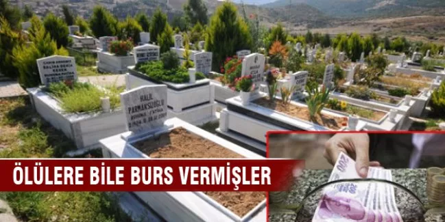 Ölülere bile burs vermişler
