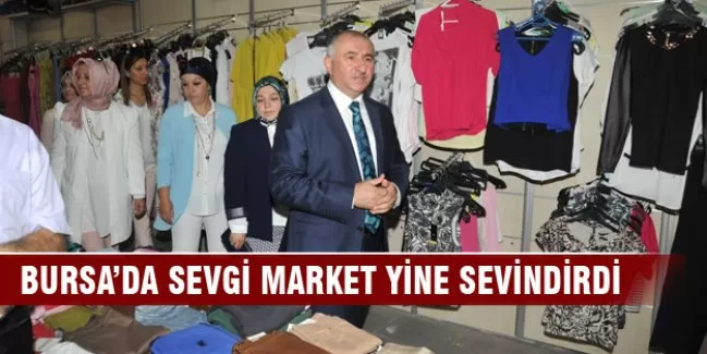 Bursa'da sevgi market yine sevindirdi