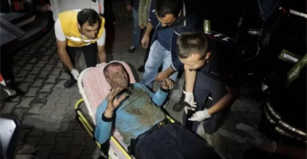 Söndürdüğü bina üzerine çöktü!