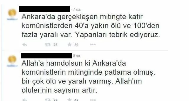 IŞİD'den Ankara saldırısı açıklaması: "Allah'ım ölülerinin sayısını artır"