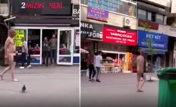 Şener Şen'in filmi akıllara geldi! Ankara sokaklarında çırılçıplak bir şekilde dolaştı