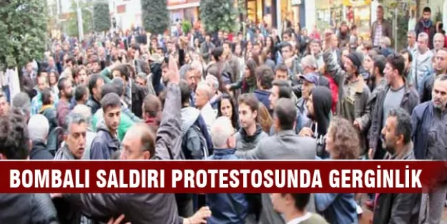 Bombalı saldırı protestosunda gerginlik