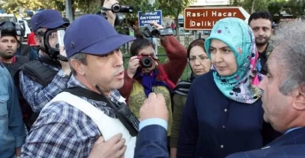 HDP'li vekil polis megafonuyla dağılın uyarısı yaptı