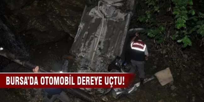 Bursa'da otomobil dereye uçtu