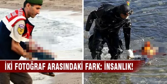 İki fotoğraf arasındaki insanlık farkı