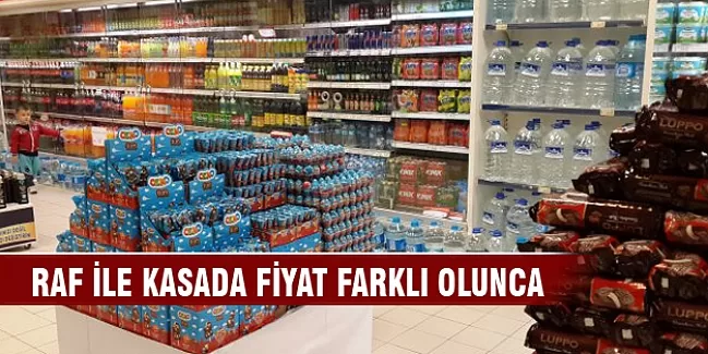 Bursa'da raf ile kasada fiyat farkı olan işletmeye ceza!