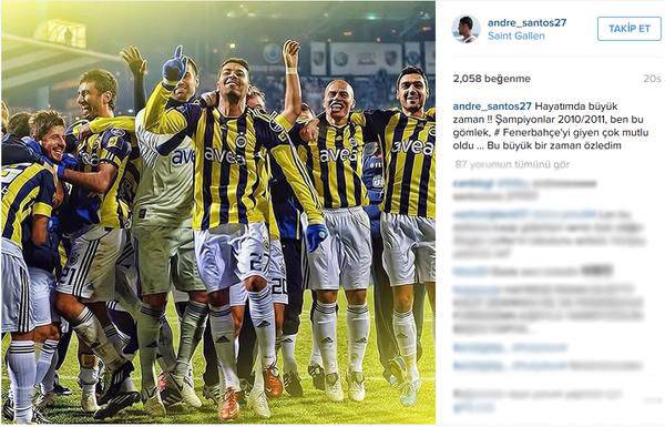 Fenerbahçeli taraftarlardan Andre Santos'a tepki!