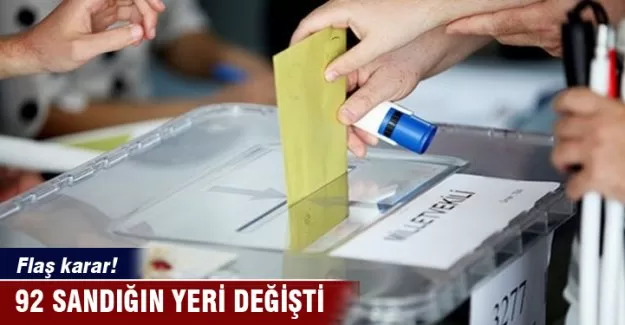 Cizre'de 92 sandığın yeri değiştirildi