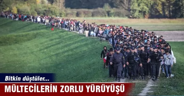 Mültecilerin zorlu yürüyüşü