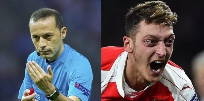 Mesut Özil'den Cüneyt Çakır'a küfür!