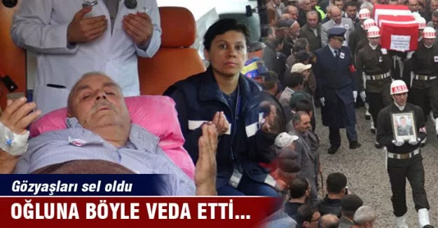 Oğluna böyle veda etti...
