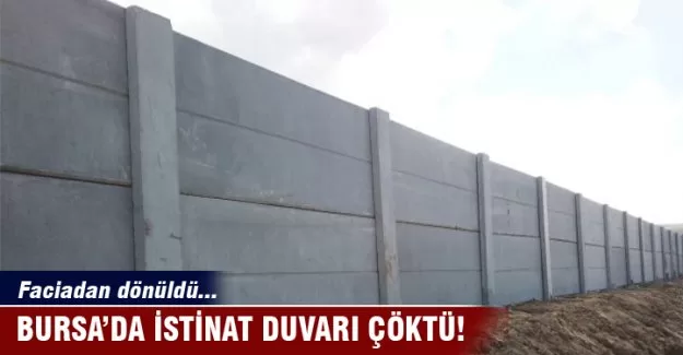 Mudanya'da istinat duvarı çöktü!