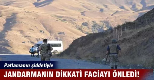 Jandarmanın dikkati olası bir faciayı engelledi