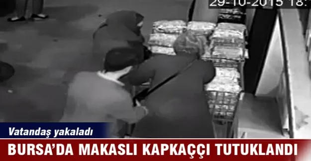 Bursa'da makaslı kapkaççıyı vatandaş yakaladı