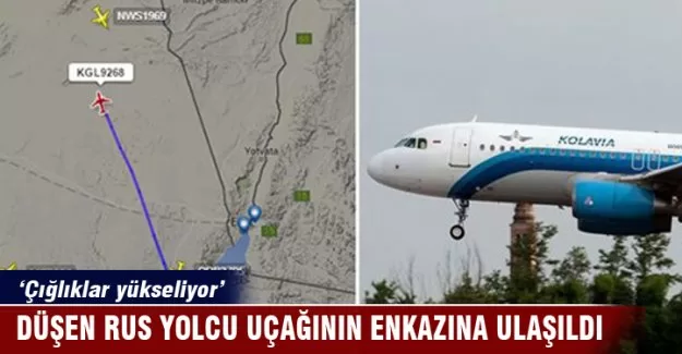 Düşen Rus yolcu uçağının enkazına ulaşıldı