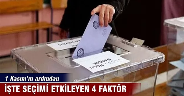 İşte seçim sonuçlarını etkileyen 4 faktör