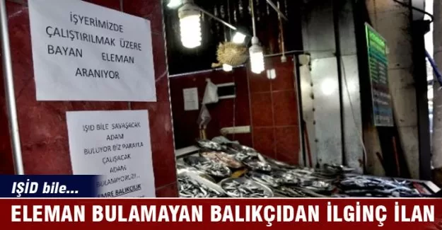 Eleman bulamayan balıkçıdan ilginç ilan