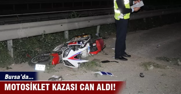Bursa'da motosiklet yine can aldı! 1 ölü, 1 yaralı