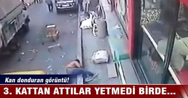 3. kattan attılar yetmedi! Paspasla dövdüler!