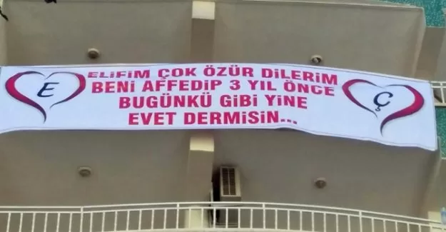 Çılgın aşıktan çılgın özür