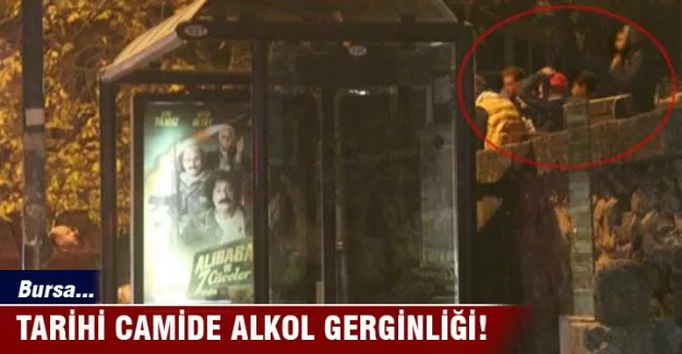 Bursa'da cami bahçesinde 'alkol' gerginliği