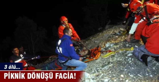 Piknik dönüşü facia: 3 ölü