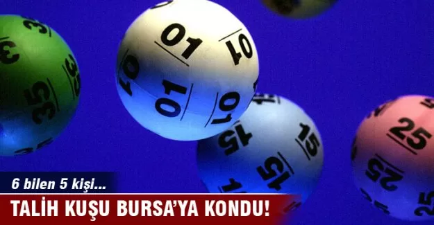 Bursa'ya talih kuşu kondu!