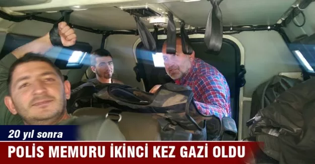 Polis memuru ikinci kez gazi oldu