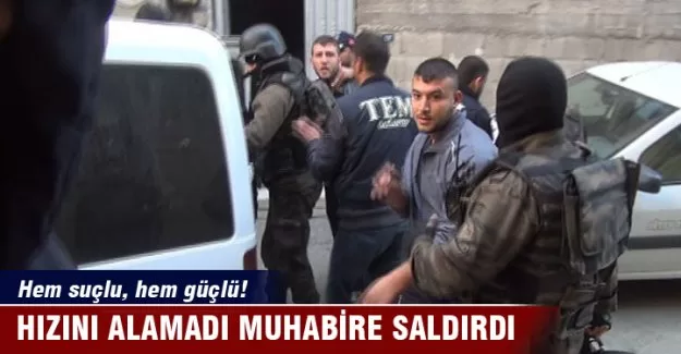 Hızını alamadı muhabire saldırdı!