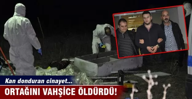 Ortağını vahşice öldürüp metal dolaba koydu