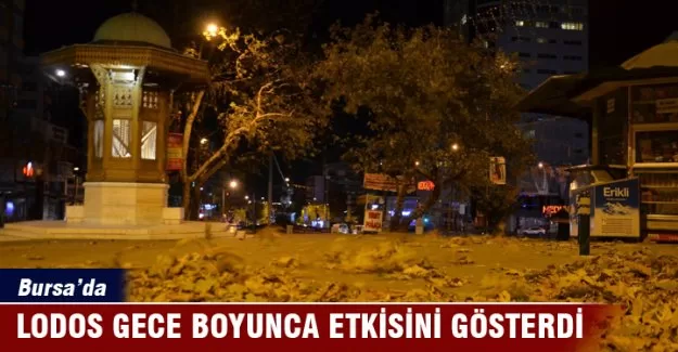 Bursa'da lodos gece boyunca etkisini gösterdi