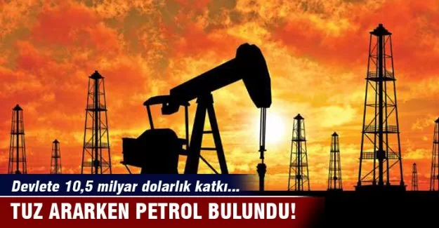 Tuz ararken petrol bulundu