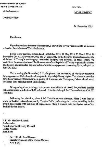 Türkiye'den BM'ye Rusya mektubu!