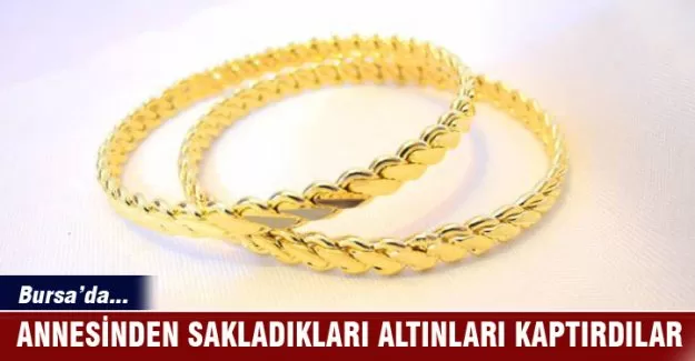 Annesinden sakladıkları altınları kaptırdılar