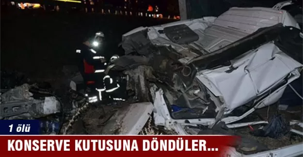 Çarpmanın etkisiyle konserve kutusuna döndüler!