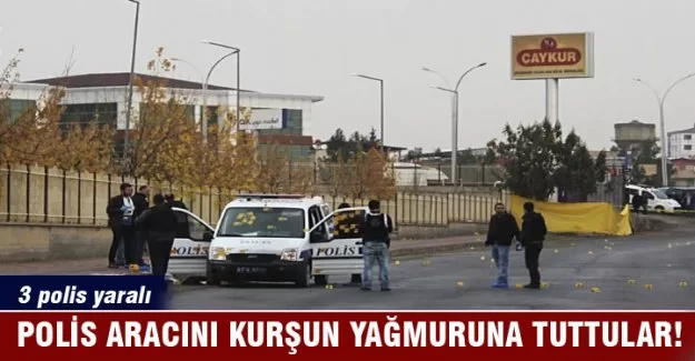 Polis aracını kurşun yağmuruna tuttular!