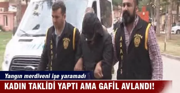 Yangın merdiveni bu kez işe yaramadı!