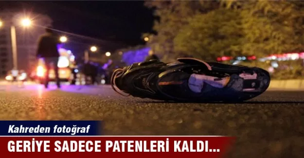 Geriye sadece patenleri kaldı