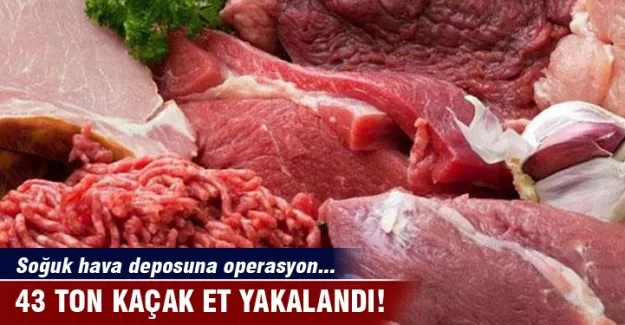 Tuzla'da 43 ton kaçak et yakalandı