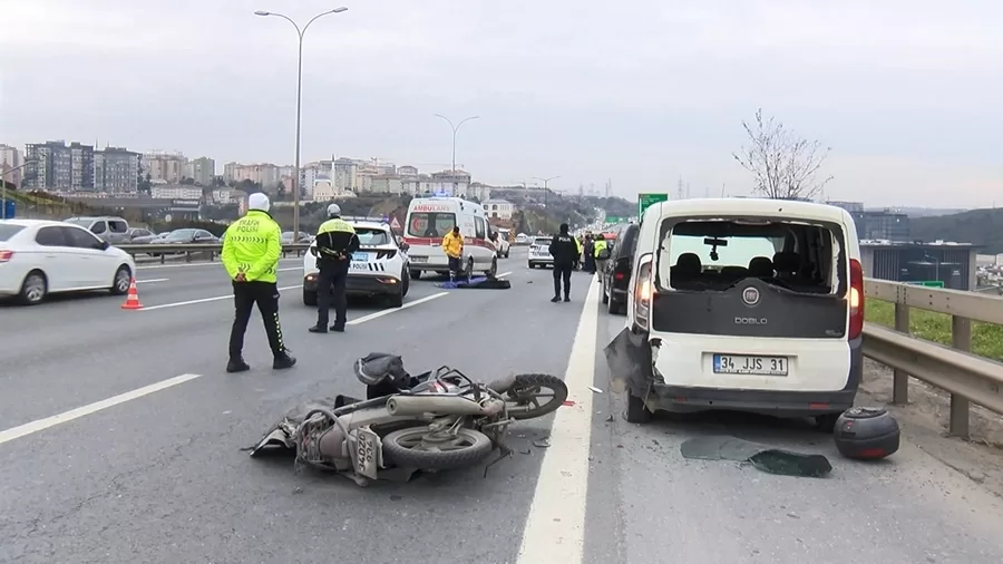 İstanbul TEM Otoyolunda Motosikletli Kurye Hayatını Kaybetti