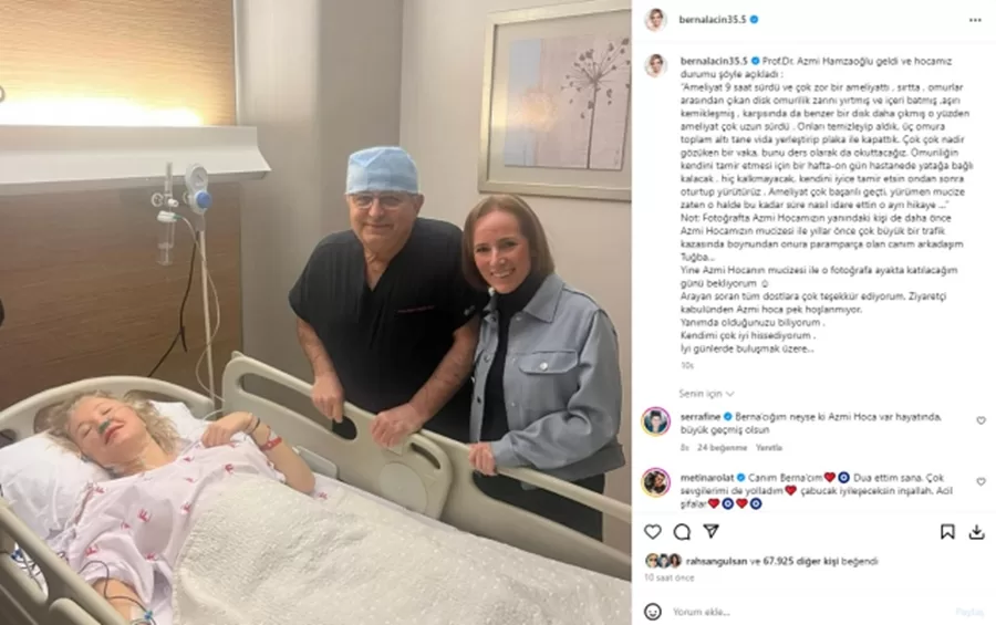 Berna Laçin 9 Saatlik Ameliyatın Ardından Sağlık Durumunu Paylaştı