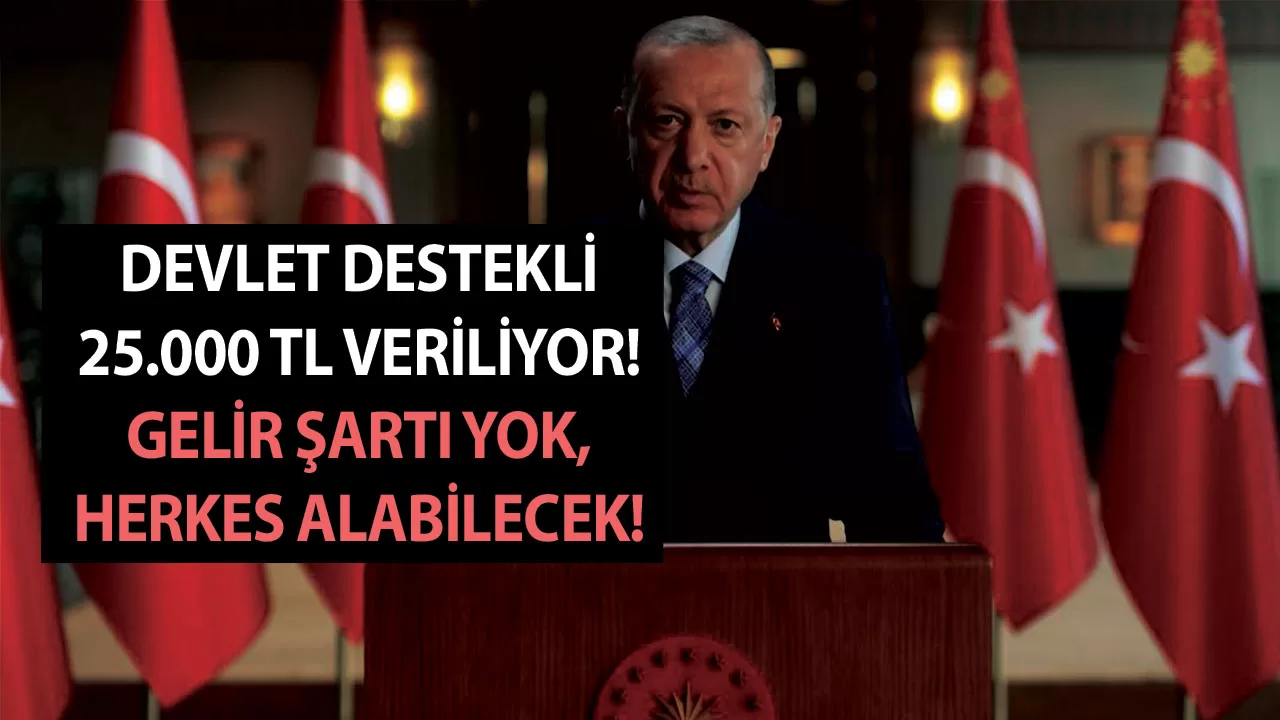 Devlet destekli 25.000 TL veriliyor! Sistem takır takır işliyor! Gelir şartı yok, herkes alabilecek!