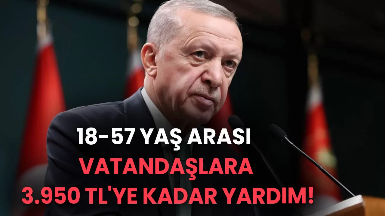 Başkan Erdoğan Duyurdu: 18-57 Yaş Arası Vatandaşlara 3.950 TL'ye Kadar Yardım!