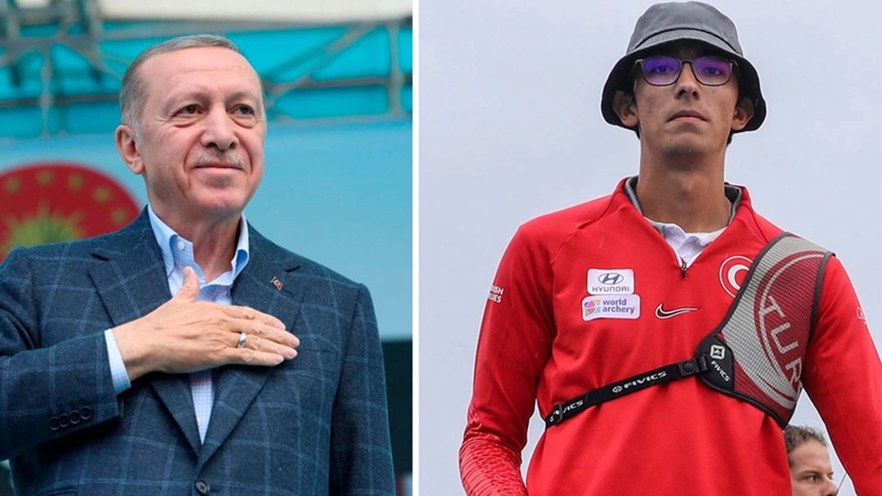 Cumhurbaşkanı Erdoğan, Mete Gazoz'u Tebrik Etti