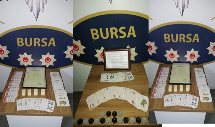 Bursa'da, iki kıraathaneye kumar baskını