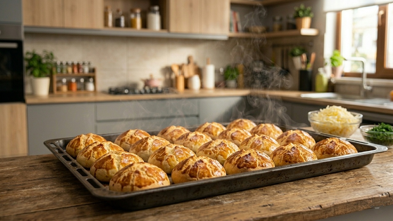 Çay Demlenene Kadar Hazır! 10 Dakikada Fırında Kıyır Poğaça Nasıl Yapılır?