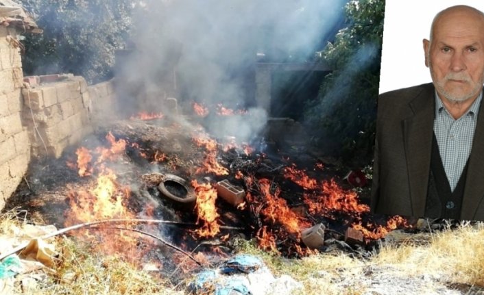 Feci son! Yaşlı adam ateşe düşerek öldü