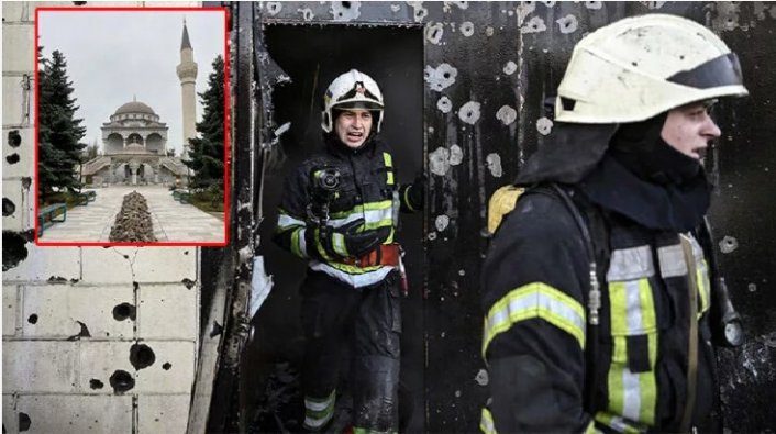 Ukrayna'da sivillerin sığındığı cami bombalandı!