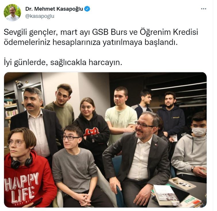 Mart ayı burs ve kredi ödemeleri başladı