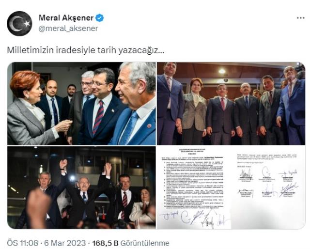 Yüzü asık olduğu görülen Akşener, yaptığı paylaşımla sessizliğini bozdu